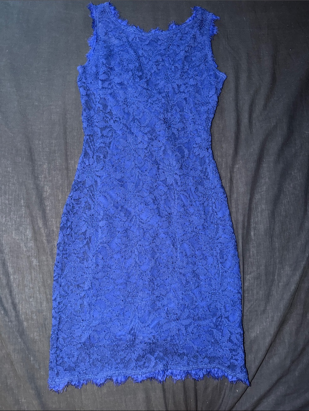 Cobalt Blue Lace Sheath Dress